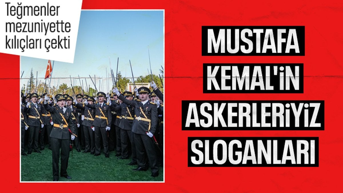 Kara Harp Okulu diploma töreninde mezunlar, ‘Mustafa Kemal’in askerleriyiz’ sloganı attı