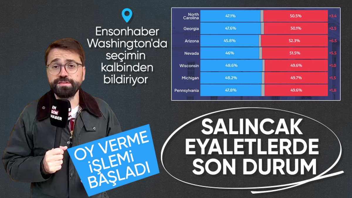 Amerika’da oy verme işlemi başladı: Seçimi salıncak eyaletler belirleyecek