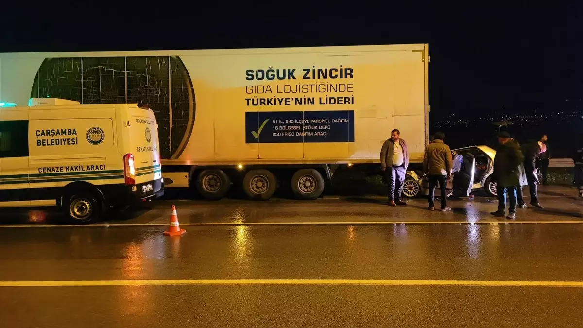 Çarşamba’da Trafik Kazası: Sürücü Hayatını Kaybetti